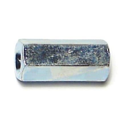 Midwest Fastener Coupling Nut, #10-24, Steel, Zinc Plated, 3/4 in Lg, 50 PK 53775